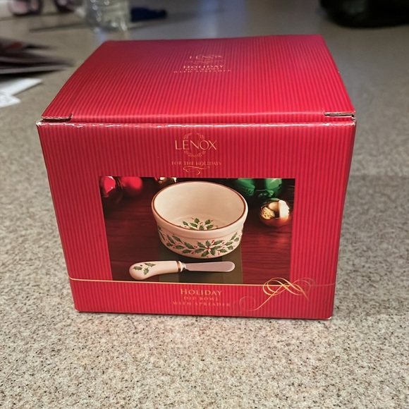 Lenox Holiday dip bowl with spreader New in box - Picture 1 of 6